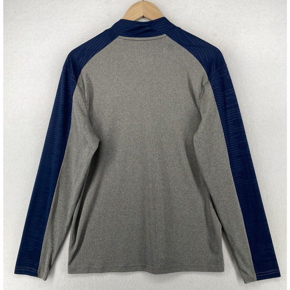 UNIVERSITY OF MICHIGAN Shirt Mens M WOLVERINES MI 1/4 Zip Blue Gray - Picture 3 of 11